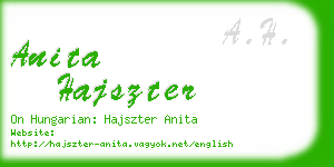 anita hajszter business card